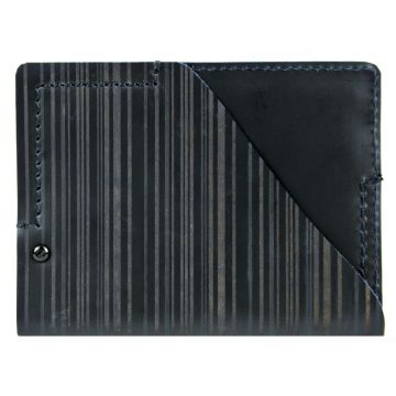 J.FOLD Flat Carrier Leather Wallet - Navy