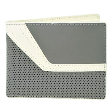 J.FOLD Jetstream Leather Wallet with Coin Pouch - Grey