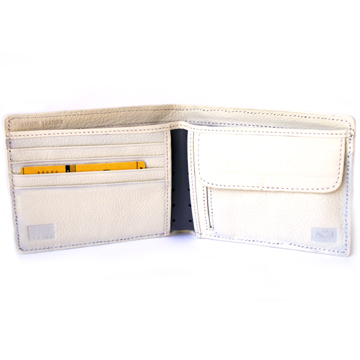J.FOLD Jetstream Leather Wallet with Coin Pouch - Grey