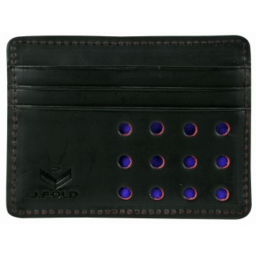 J.FOLD Flat Carrier Leather Wallet - Black