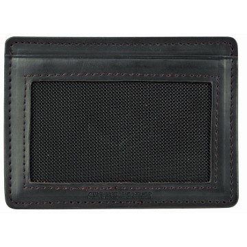 J.FOLD Flat Carrier Leather Wallet - Black