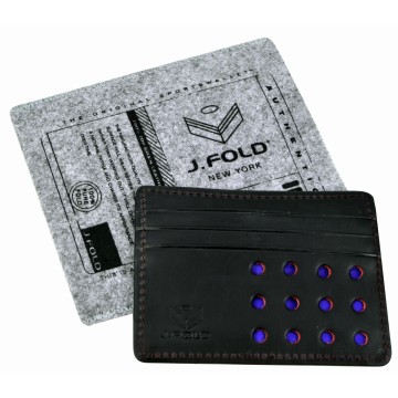 J.FOLD Flat Carrier Leather Wallet - Black