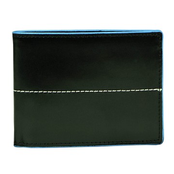 J.FOLD Thunderbird Leather Wallet with Coin Pouch - Black