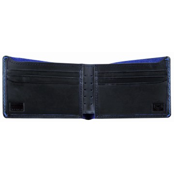 J.FOLD Leather Wallet Overstone - Navy/Blue