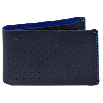 J.FOLD Leather Wallet Overstone - Navy/Blue