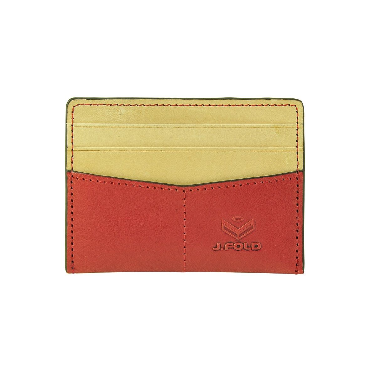 J.FOLD Flat Carrier Leather Wallet - Red