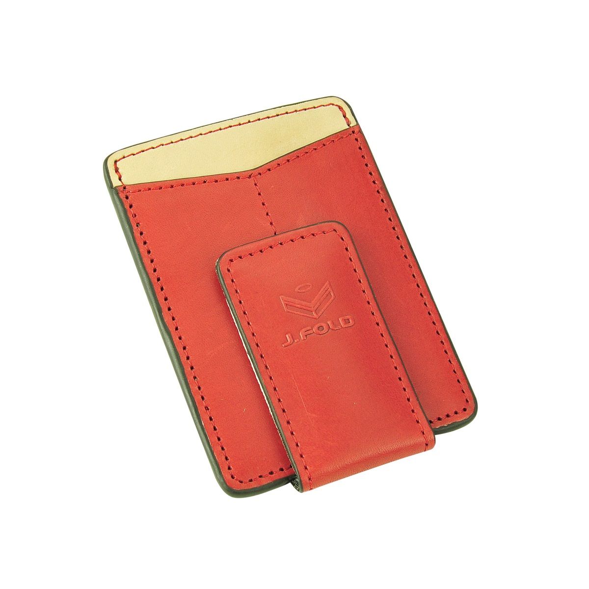 J.FOLD Magnetic Money Clip Wallet - Red