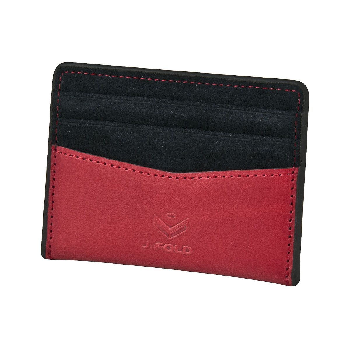 J.FOLD Flat Carrier Leather Wallet - Red