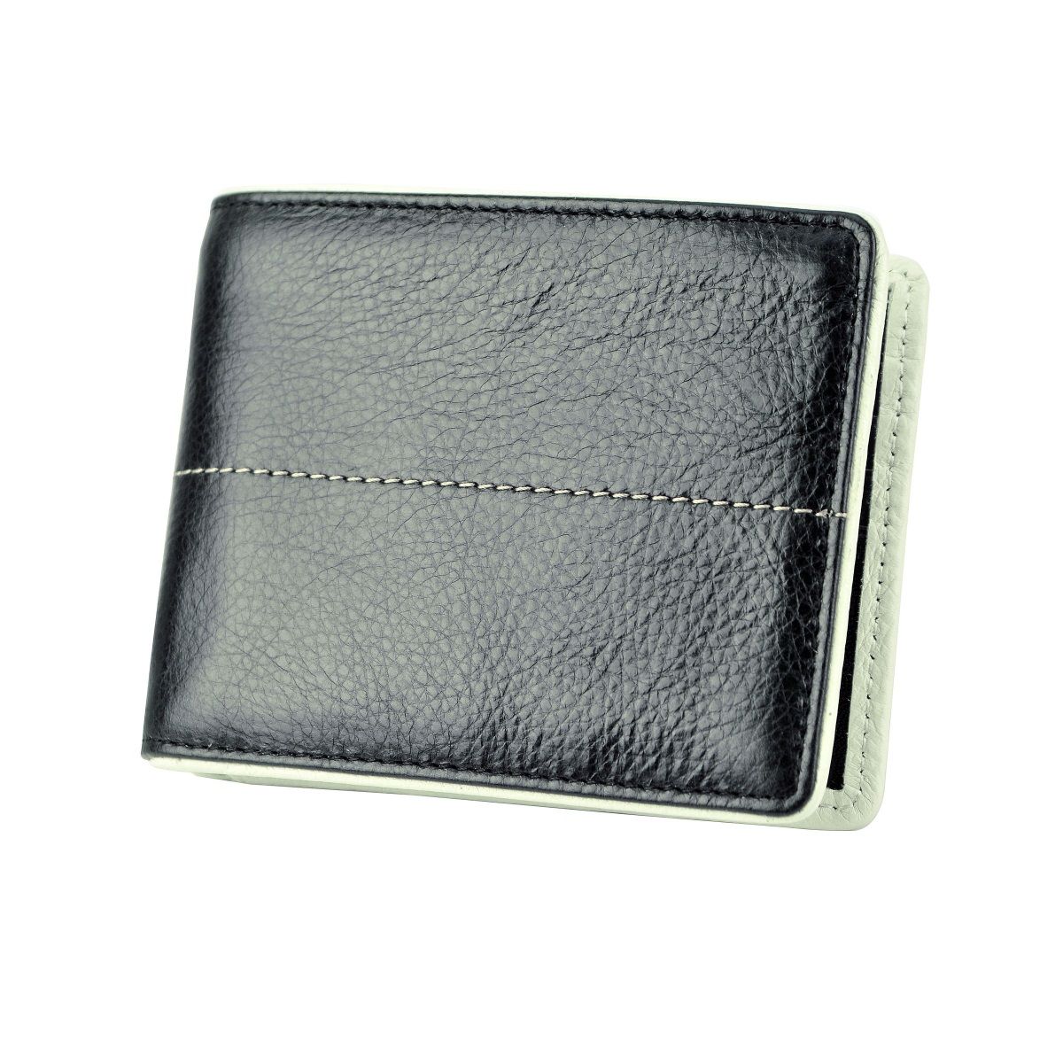 J.FOLD Stitched Panel Leather Wallet - Black