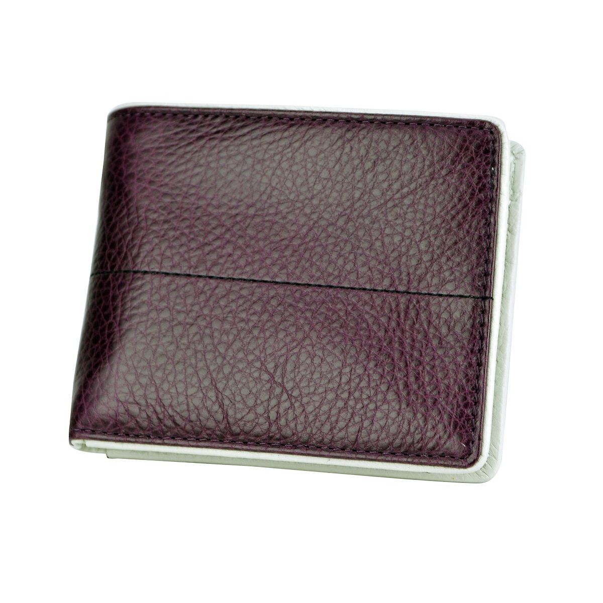 J.FOLD Stitched Panel Leather Wallet - Purple