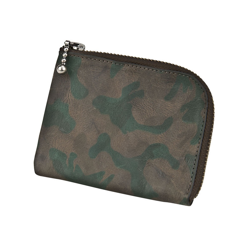 J.FOLD ארנק עור Zip Wallet  - Jungle