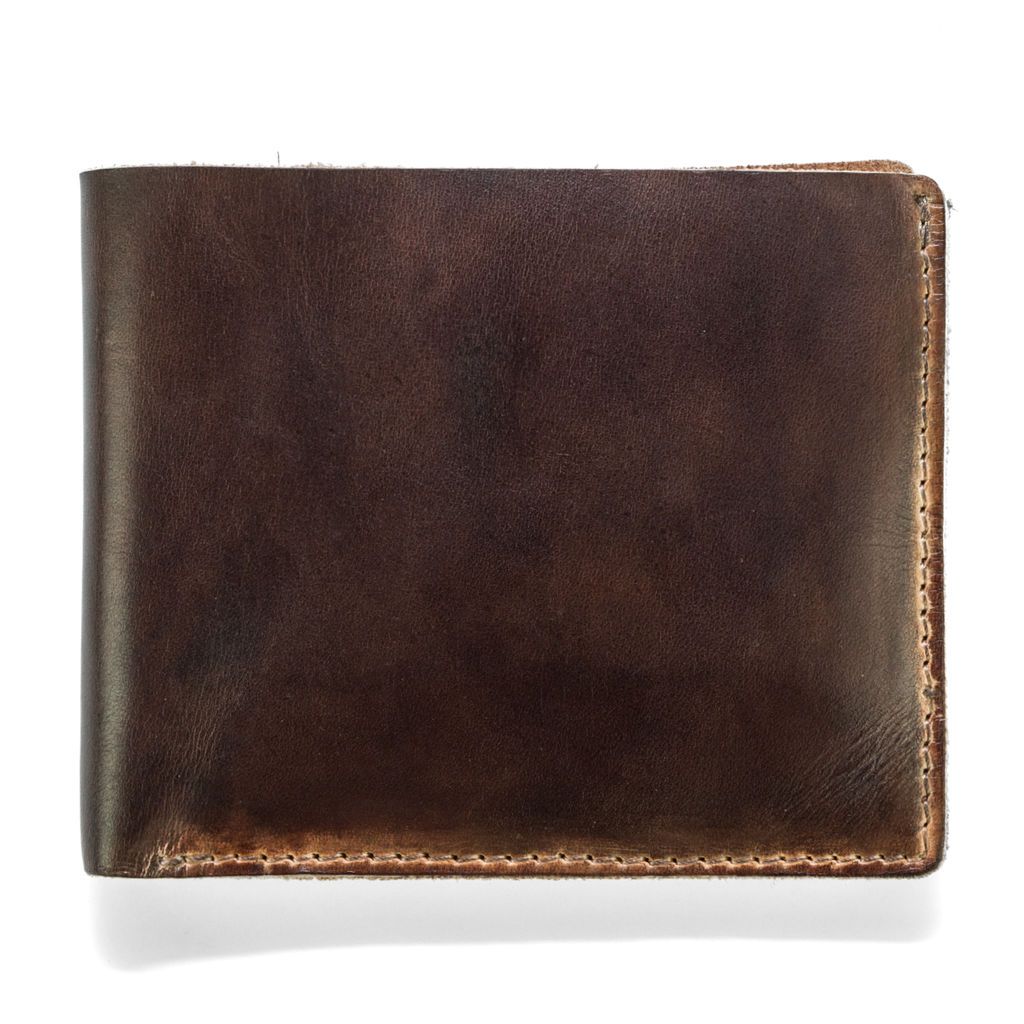 J.FOLD Hand Stained Leather Wallet - Brown