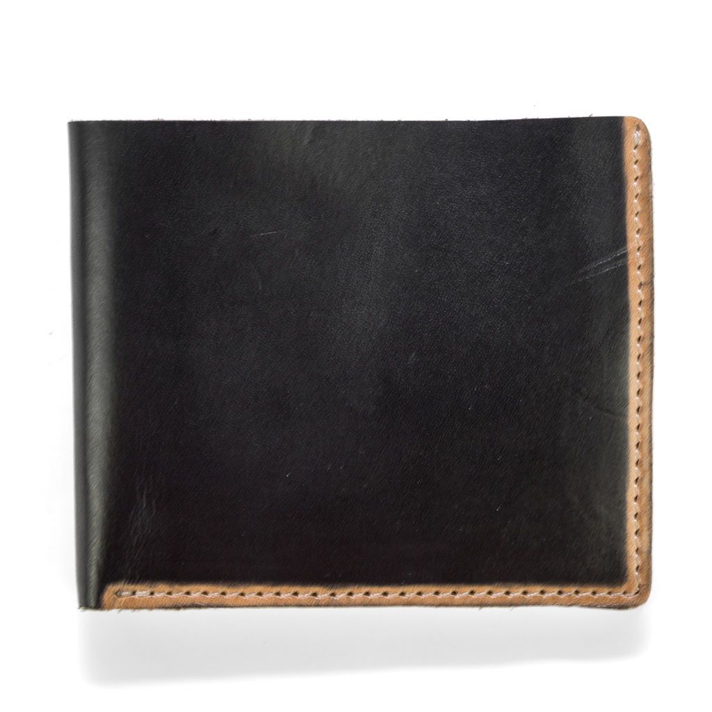 J.FOLD Hand Stained Leather Wallet - Black