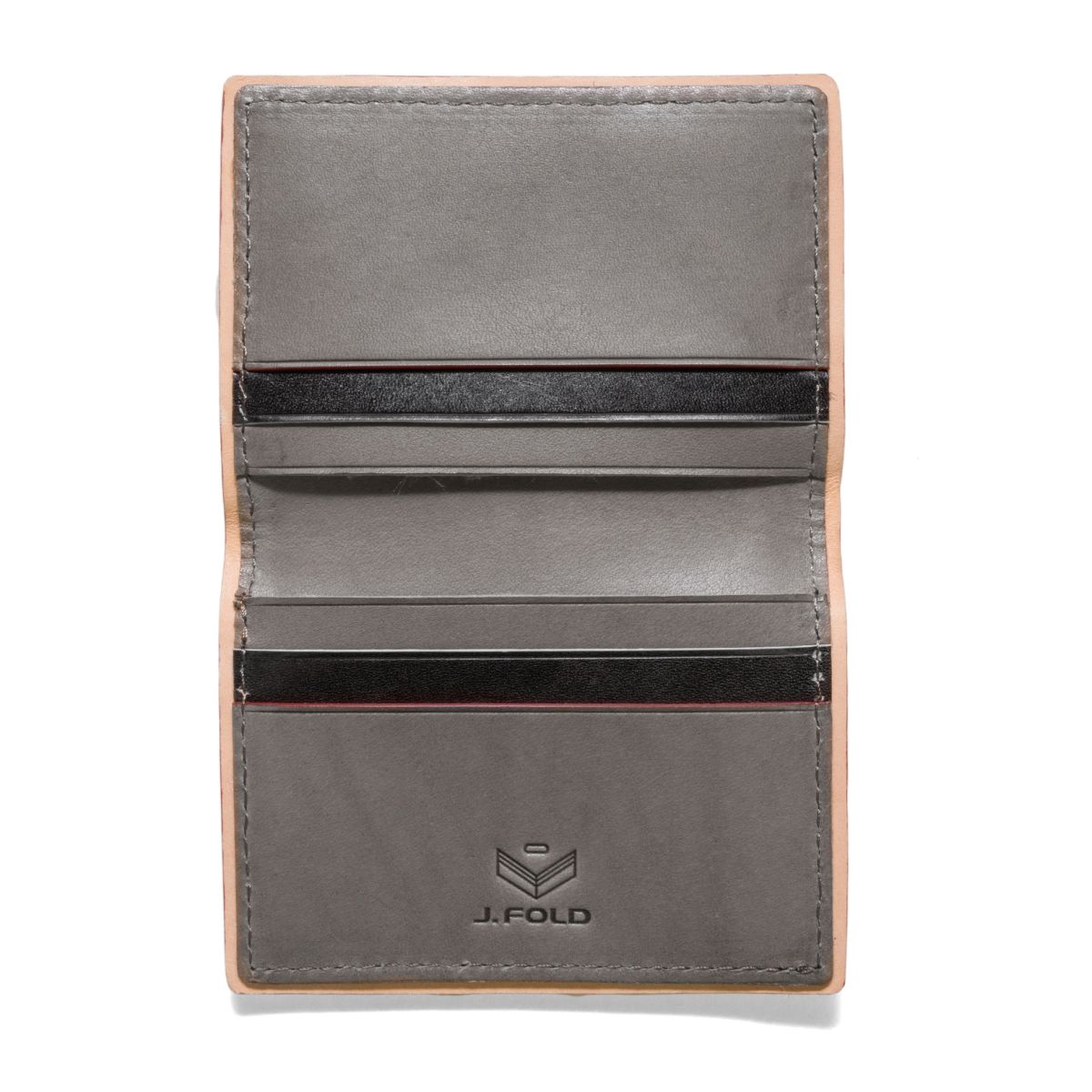 J.FOLD DUOTONE Folding Carrier Leather Wallet - Black