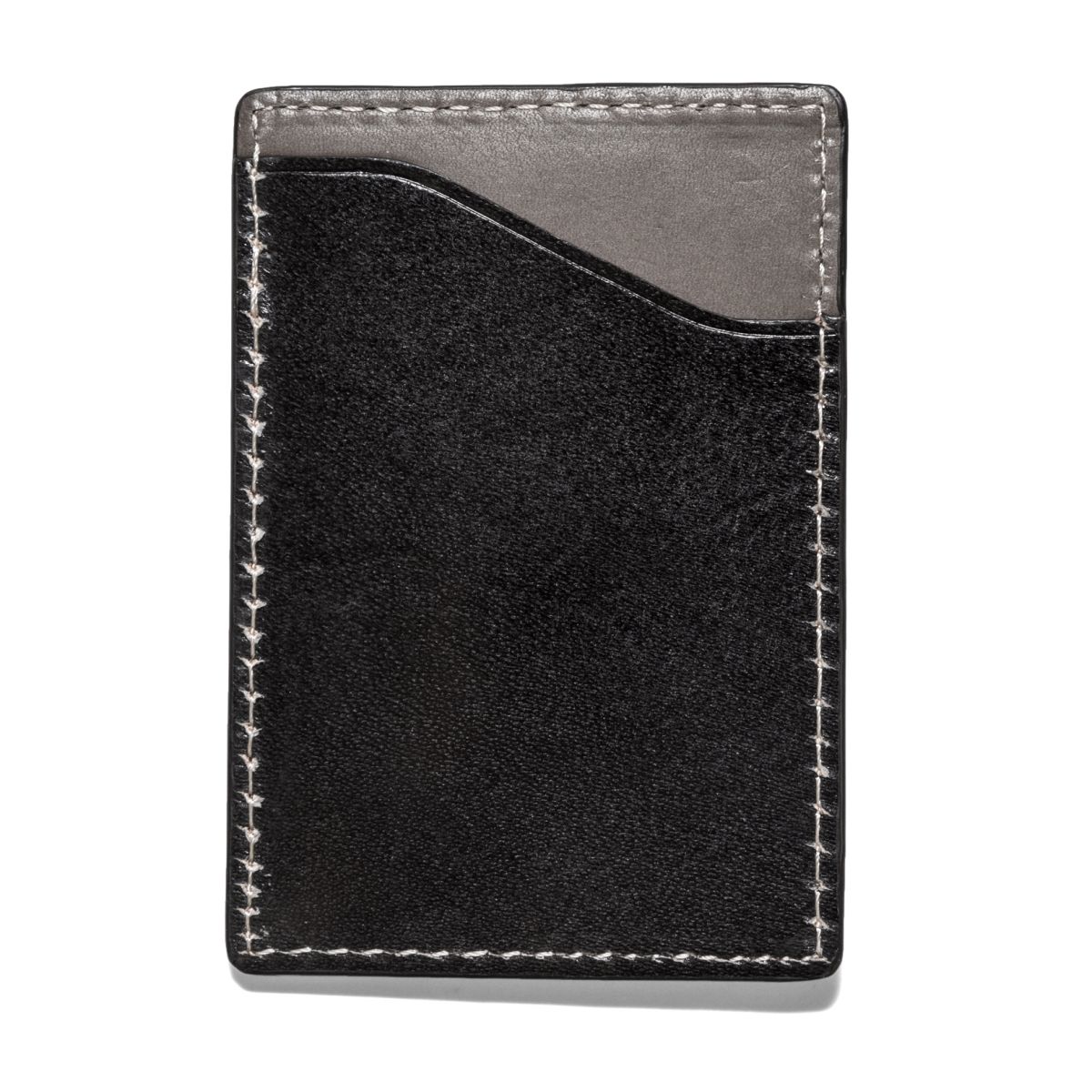 J.FOLD FLAT STASH Leather Wallet - Black