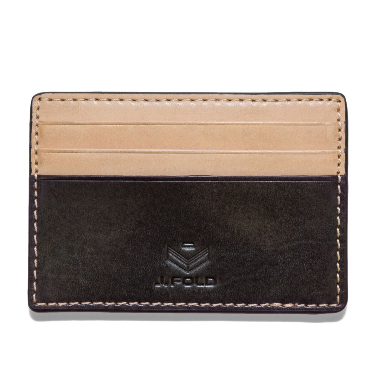 J.FOLD FLAT STASH Leather Wallet - Olive