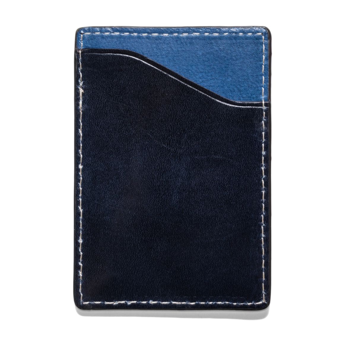 J.FOLD FLAT STASH Leather Wallet - Dark Navy