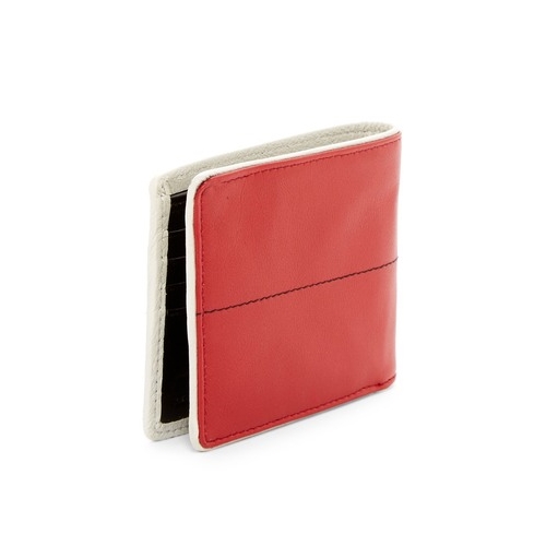 J.FOLD Stitched Panel Leather Wallet - Red