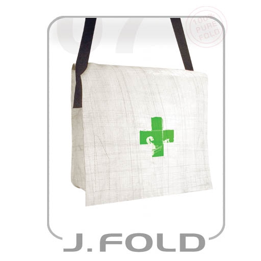 J.FOLD Very Rare Leather Messenger Bag - White Used