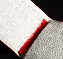 J.FOLD Jetstream Leather Wallet with Coin Pouch - Red