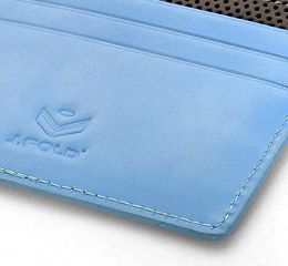 J.FOLD Flat Carrier Leather Wallet - Sky Blue