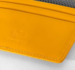 J.FOLD Flat Carrier Leather Wallet - Yellow