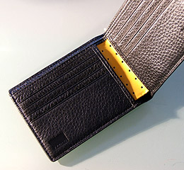 J.FOLD Leather Wallet with Coin Pouch Reverb - Yellow