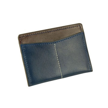 J.FOLD Flat Carrier Leather Wallet - Cobalt