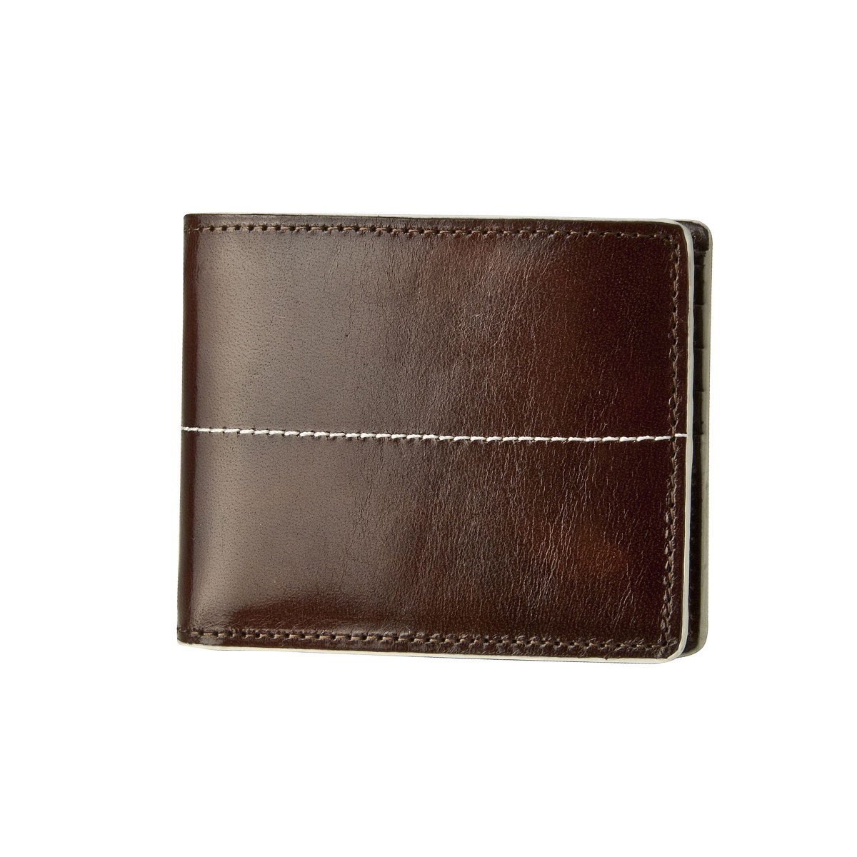 J.FOLD Thunderbird Leather Wallet - Brown/Ivory