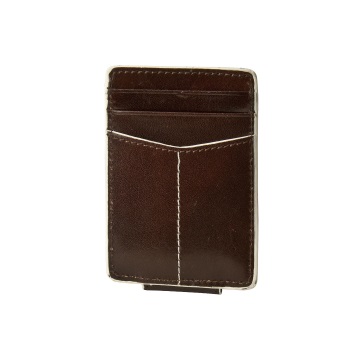 J.FOLD Magnetic Money Clip Wallet - Brown