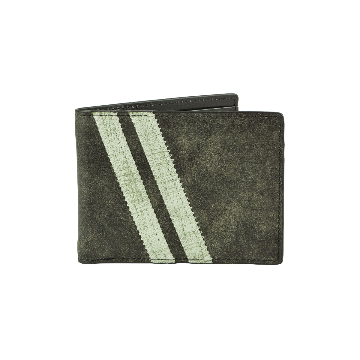 J.FOLD Zig Zag Roadster Leather Wallet - Black