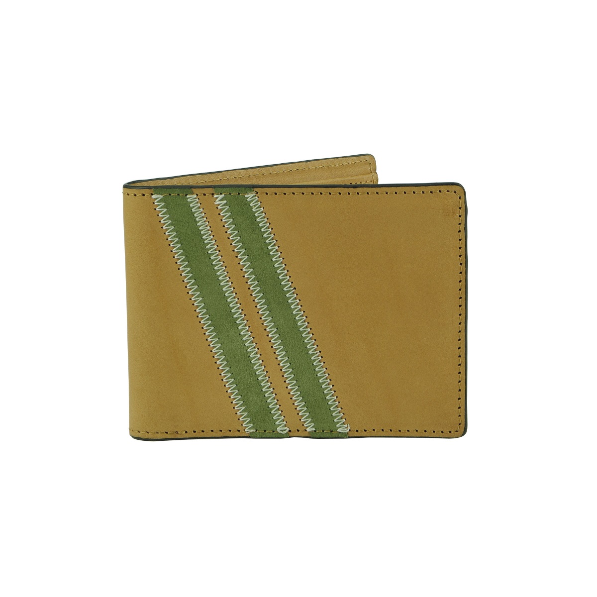 J.FOLD Zig Zag Roadster Leather Wallet - Tan