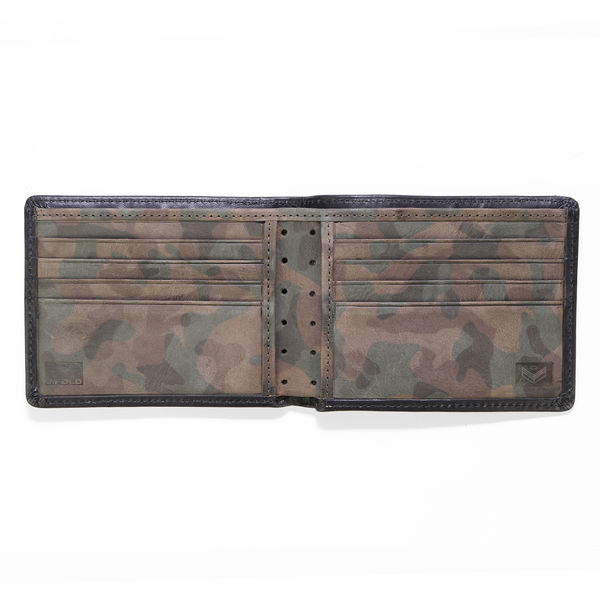 J.FOLD Leather Wallet Havana - Black/Camo