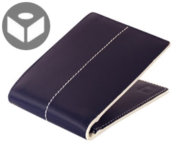 J.FOLD Thunderbird Leather Wallet with Coin Pouch - Navy