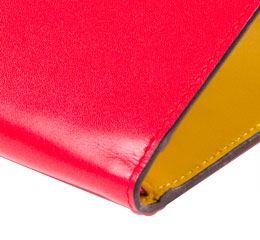 J.FOLD V-Twelve Leather Wallet with Coin Pouch - Red