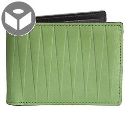 J.FOLD Leather Wallet with Coin Pouch Isosceles - Green