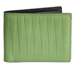 J.FOLD Leather Wallet with Coin Pouch Isosceles - Green