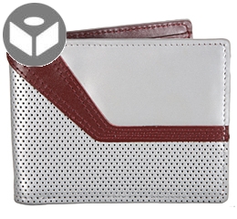 J.FOLD Jetstream Leather Wallet with Coin Pouch - Silver