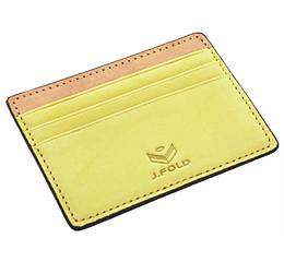 J.FOLD Flat Carrier Leather Wallet - Yellow