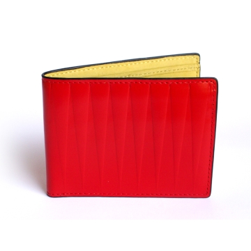 J.FOLD Leather Wallet with Coin Pouch Isosceles  - Red