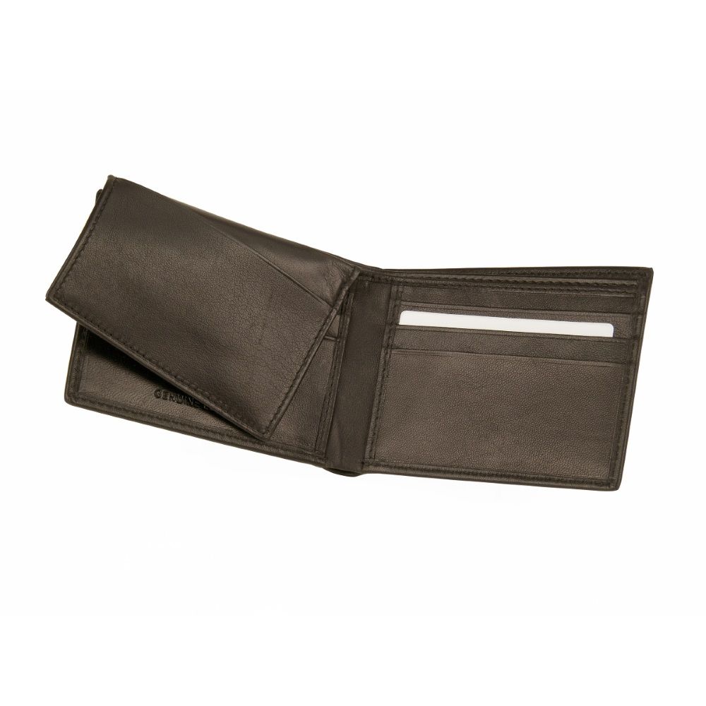 MUNDI Men's Leather Passcase Wallet - Brown