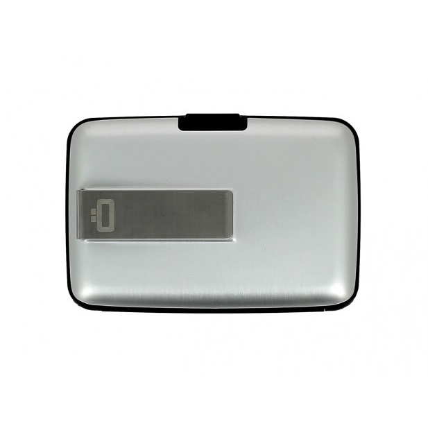 OGON Aluminum Wallet with Money Clip - Silver