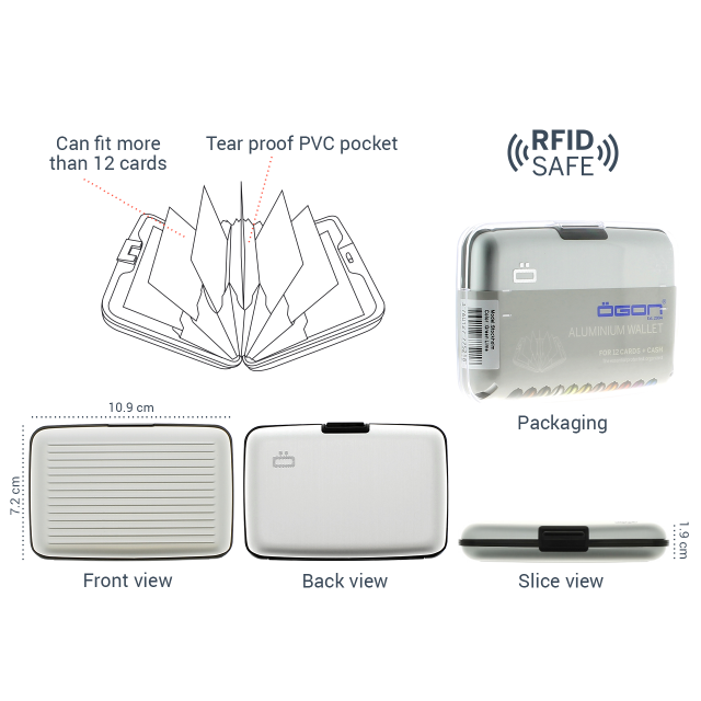 OGON Aluminum Wallet - White