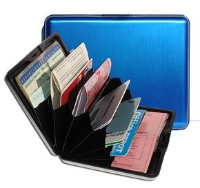 Aluminum Wallet Big - Blue