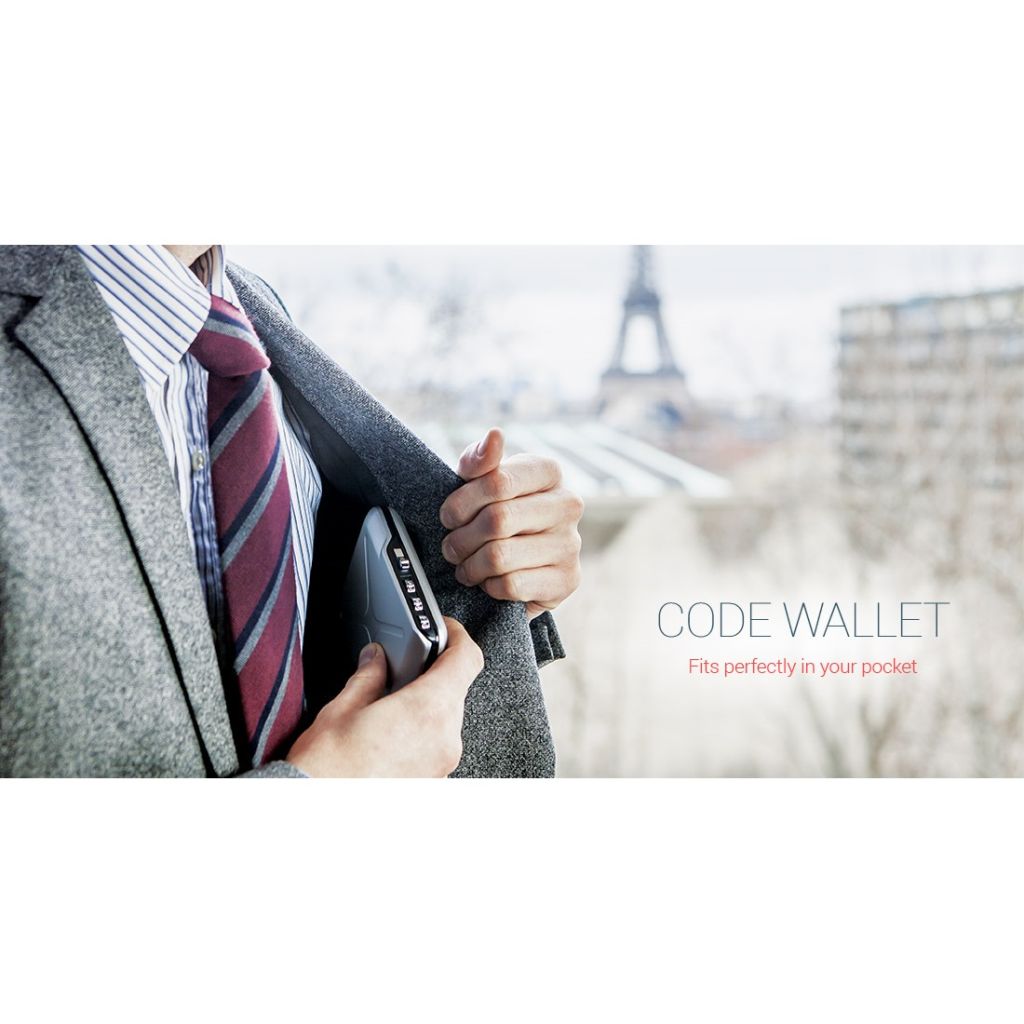 OGON Mini Safe Code Wallet - Black