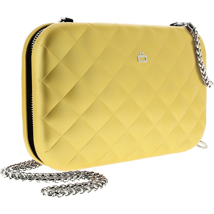 Aluminum Clutch Quilted Lady Bag - Gold