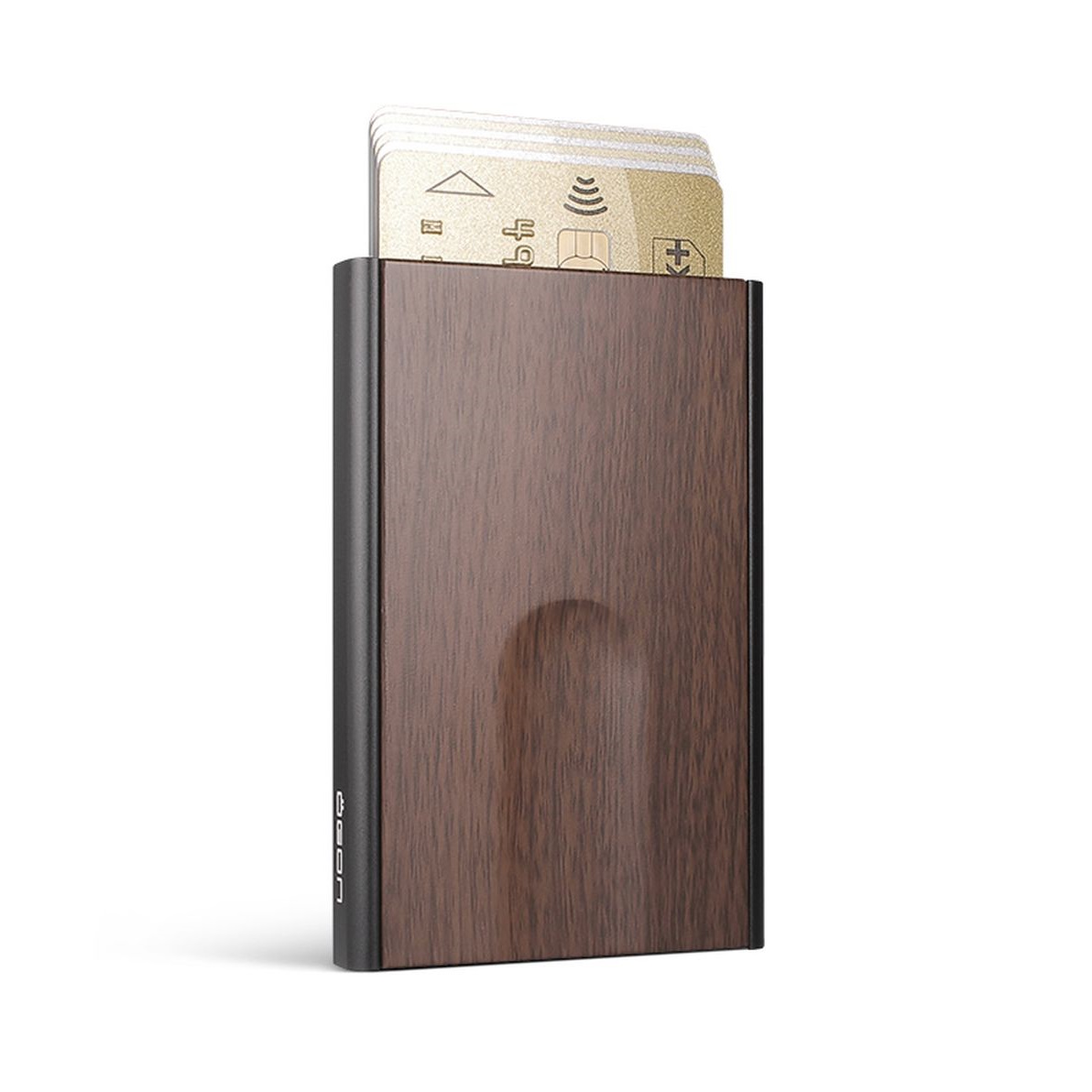 OGON Slider Aluminum Wallet - Wood imitation Sequoia