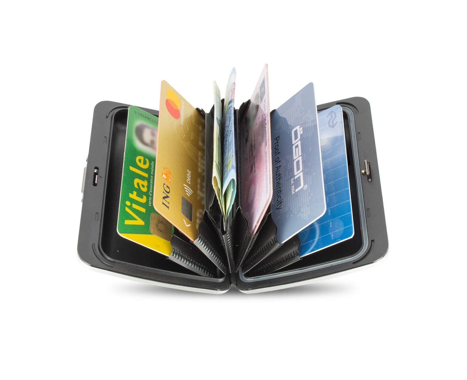 OGON Aluminum Wallet Smart Case V2.0 - Navy Blue | Wallets Online