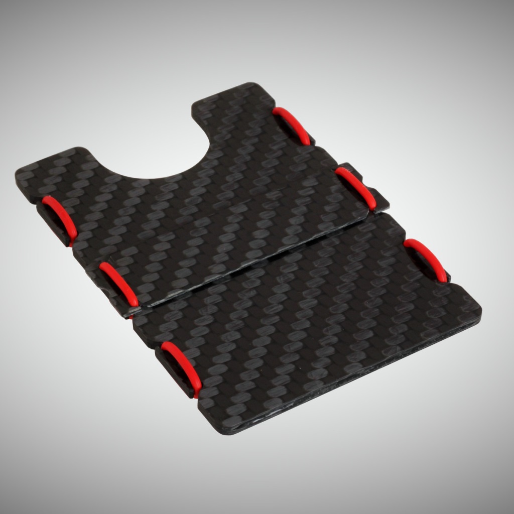 Kydex Wallet With Money Clip Carbon Fiber/Red 