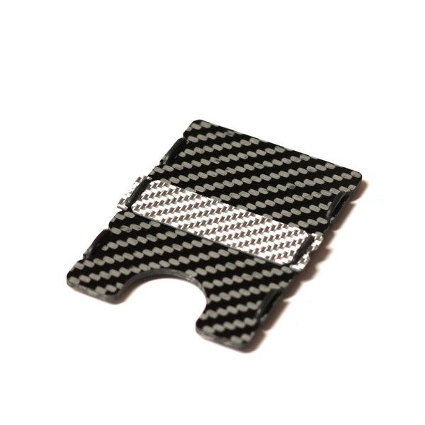 slimTECH Carbon Fiber Wallet With Money Clip and Strap - Carbon Gloss